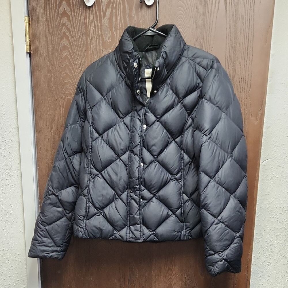 Eddie Bauer Women's Dark Gray Quilted Puffer Jacket